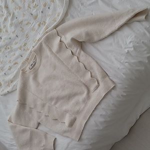 Mango wool melange Ecru cream sweater size S